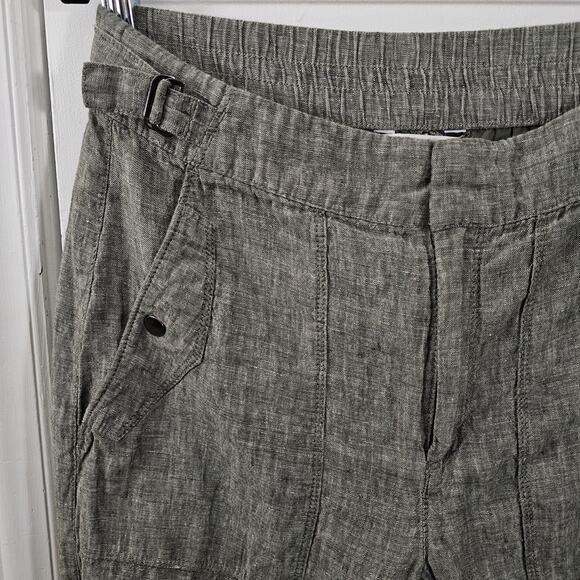 Athleta Voyager Linen Pant Women's 8 in Aspen Olive Green High Rise Outdoor Camp - Picture 7 of 7